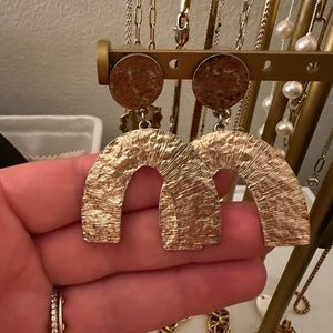 J.Crew gold geometric earrings